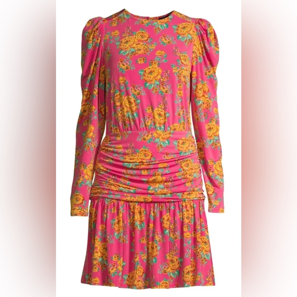 NWT Scoop Puff Shoulder mini Dress/ Floral/ Size S
